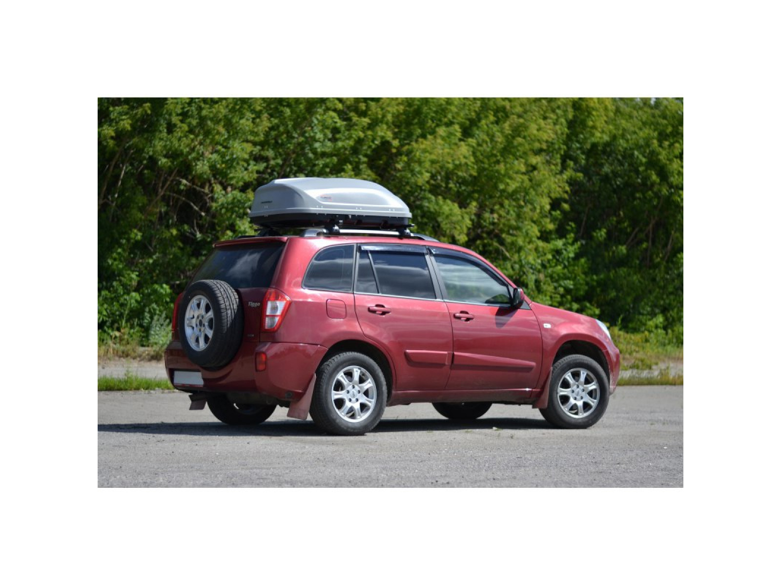 Автобокс (бокс на крышу) Turino Compact 360 л., 1420 х 830 х 450мм., серый, матовый