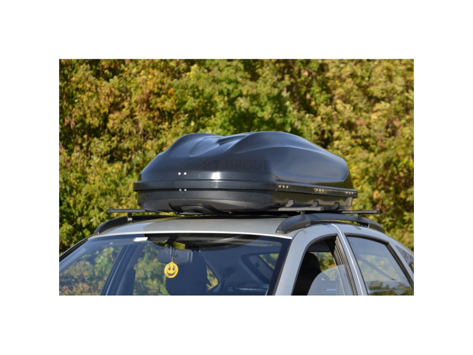Автобокс (бокс на крышу) Turino Compact 360 л., 1420 х 830 х 450мм., черный, матовый
