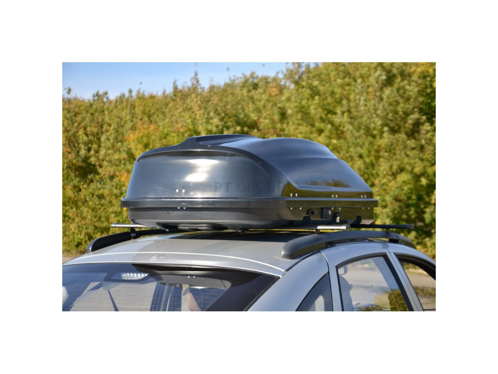 Автобокс (бокс на крышу) Turino Compact 360 л., 1420 х 830 х 450мм., черный, матовый