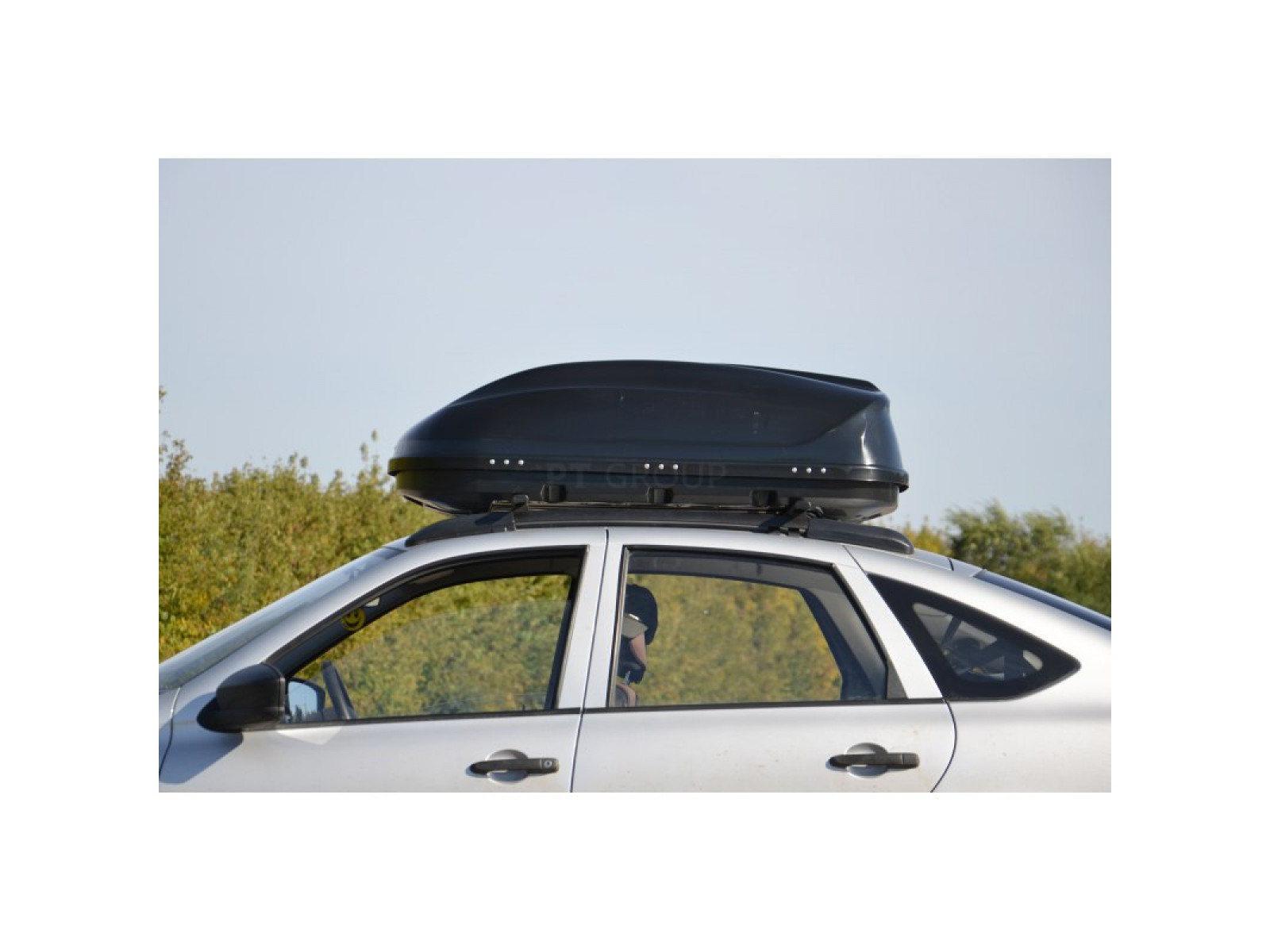 Автобокс (бокс на крышу) Turino Compact 360 л., 1420 х 830 х 450мм., черный, матовый