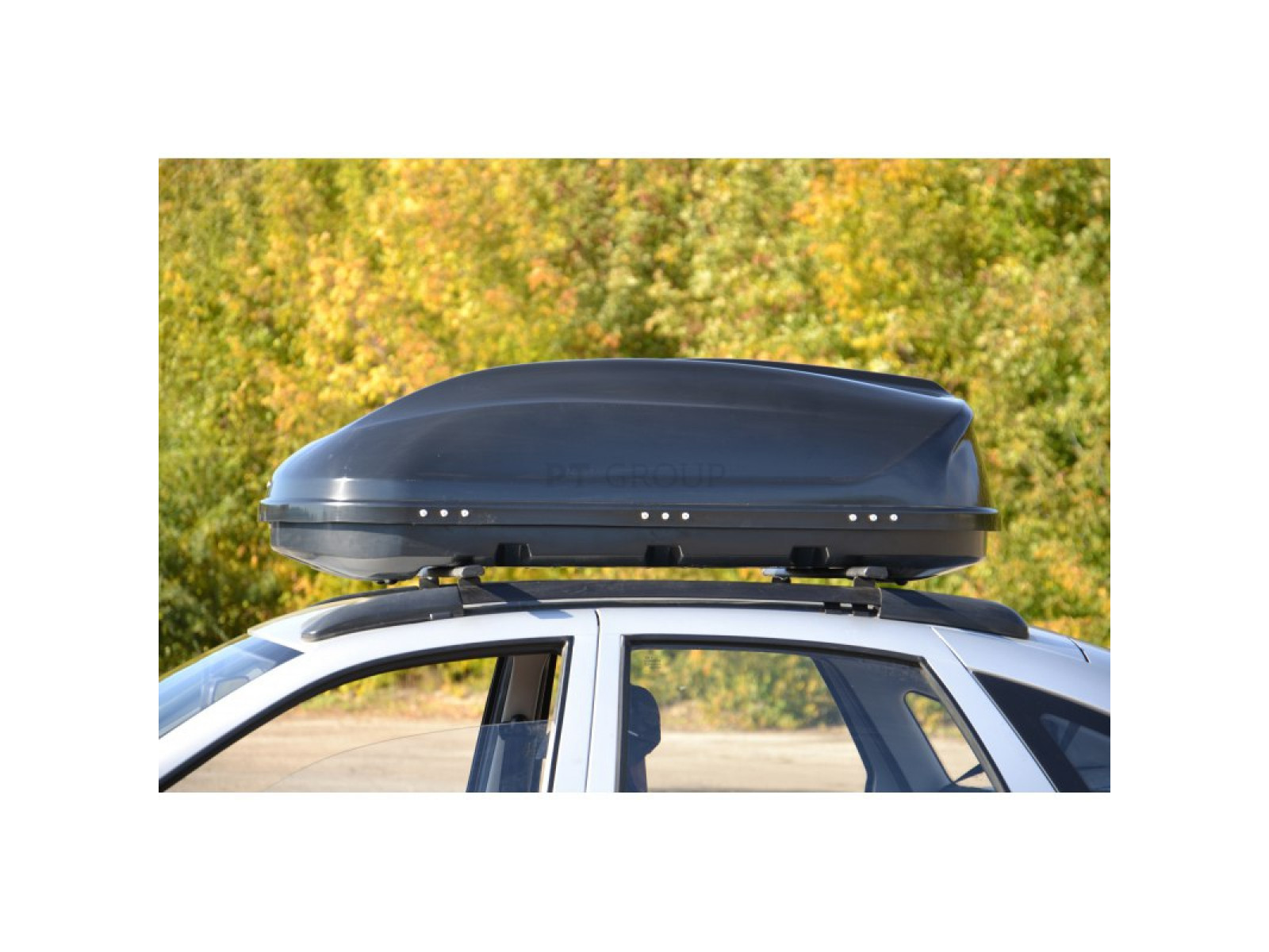 Автобокс (бокс на крышу) Turino Compact 360 л., 1420 х 830 х 450мм., черный, матовый