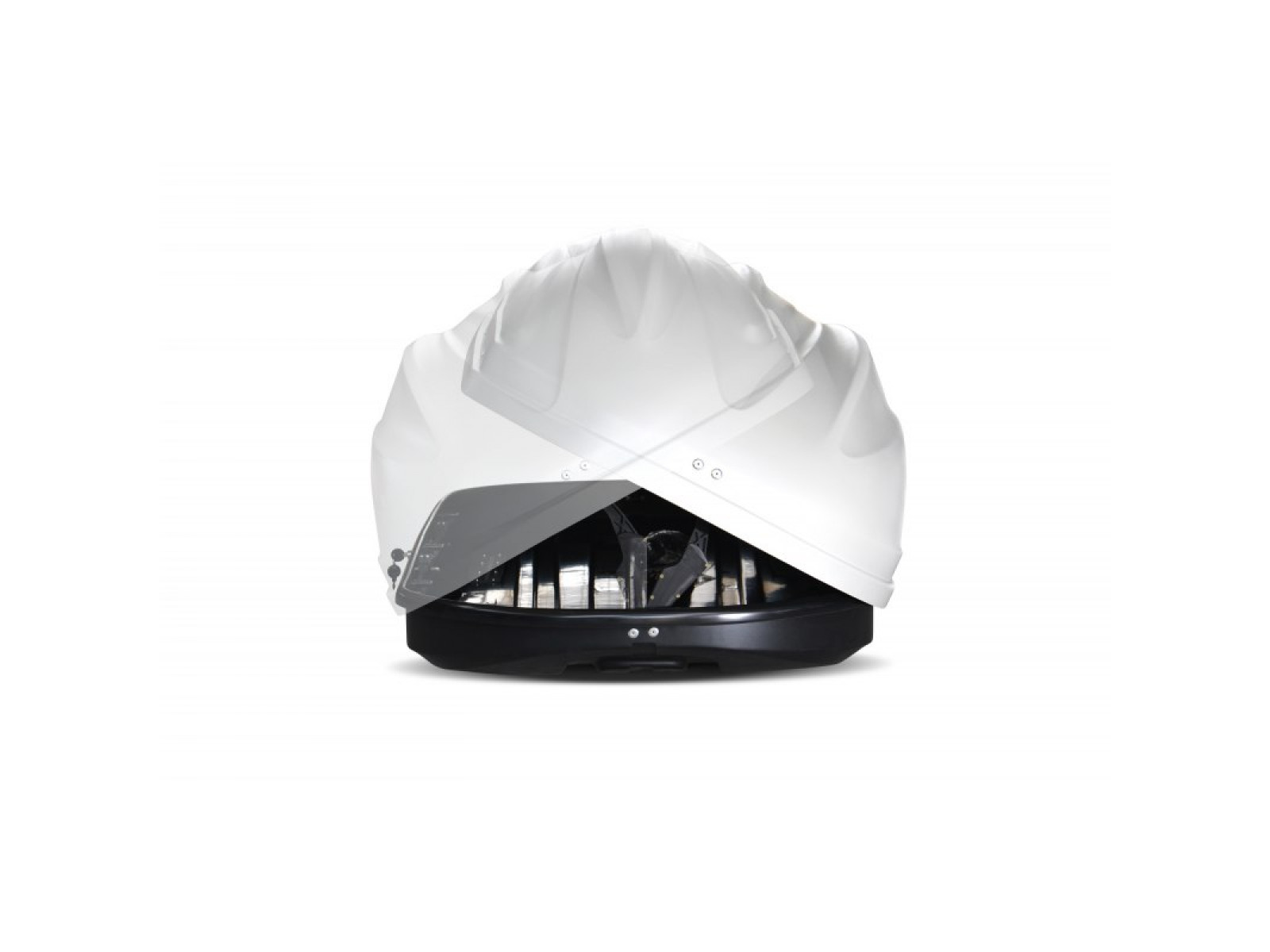 Автобокс (бокс на крышу) Turino Compact 360 л., 1420 х 830 х 450мм., белый, матовый (двухсторнний)