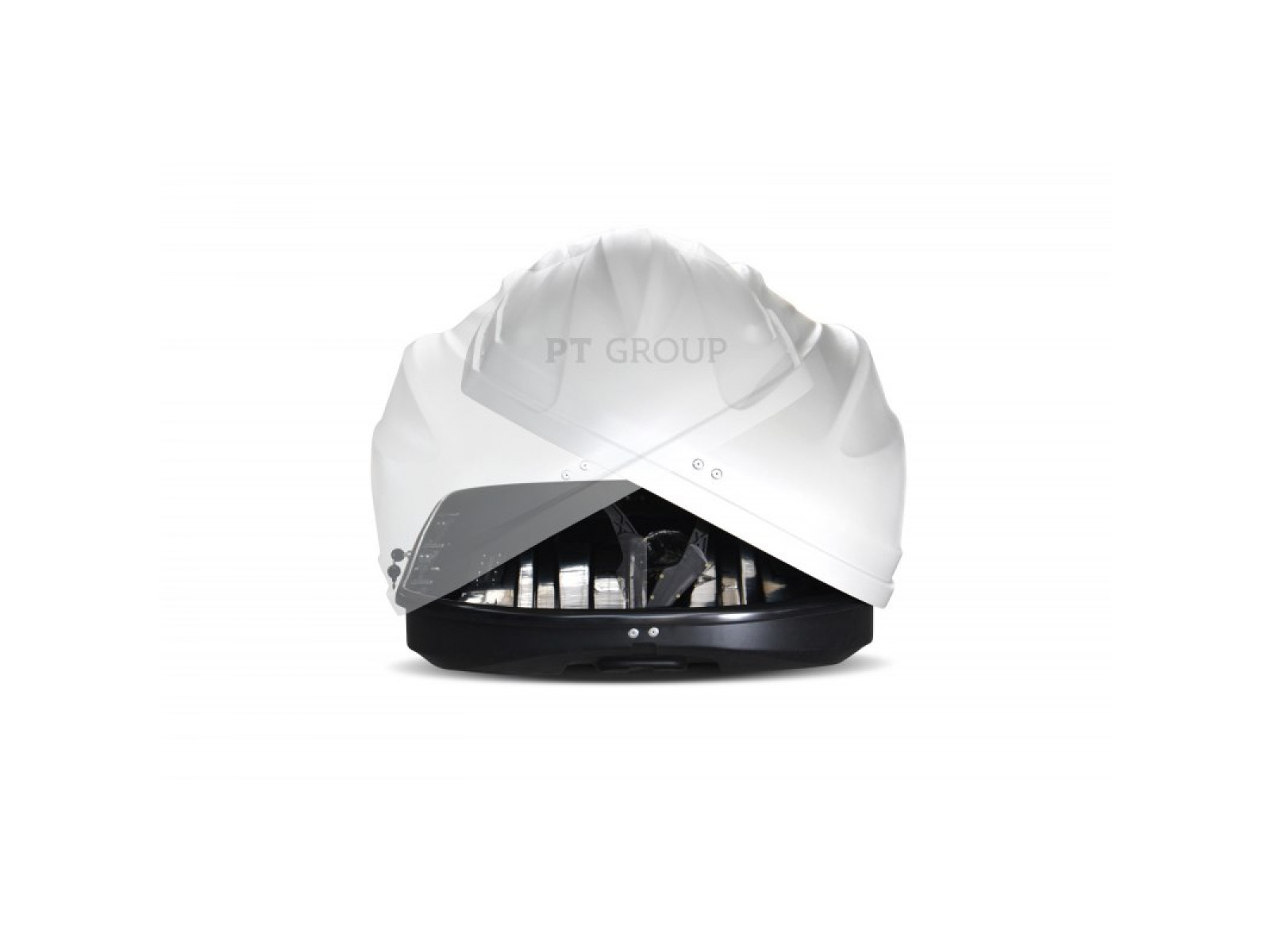 Автобокс (бокс на крышу) Turino Sport 480 л., 2100 х 800 х 450мм., белый, матовый (двухсторнний)