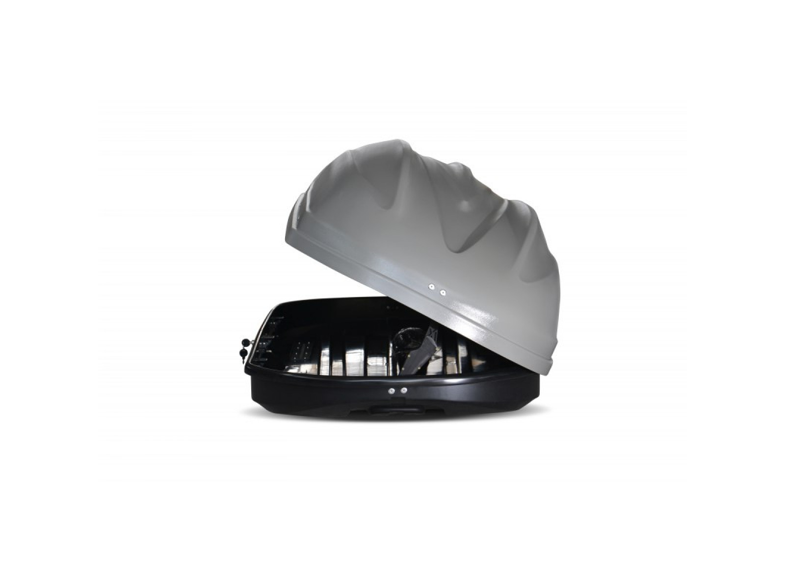 Автобокс (бокс на крышу) Turino Sport 480 л., 2100 х 800 х 450мм., серый, матовый (двухсторнний)