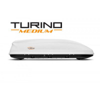 Автобокс на крышу Белый Turino Medium (460 л) Аэродинамический