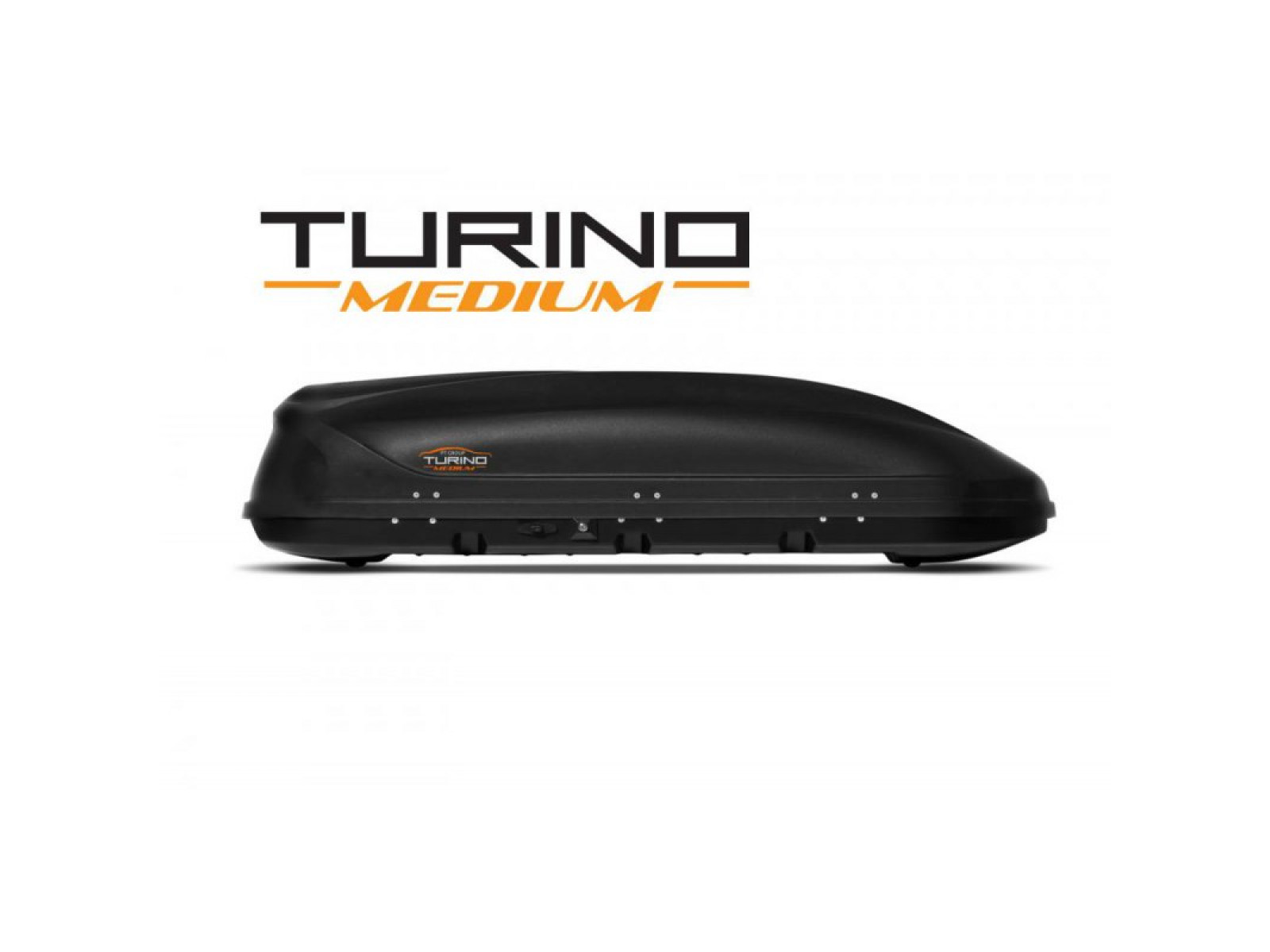 Автобокс на крышу Черный Turino Medium (460 л) Аэродинамический