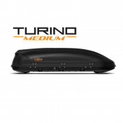 Автобокс на крышу Черный Turino Medium (460 л) Аэродинамический