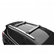 Багажник LUX ХАНТЕР L44-B черная на класс. рейлинг на Kia Carens 2006-2012 компакт-вэн арт.791866
