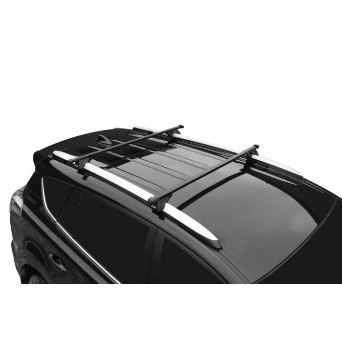 Багажник Lux Классик 1,2м на класс. рейлинг Chevrolet Spark 2009-2016 хэтчбек прямоугольная (1.9 мм)