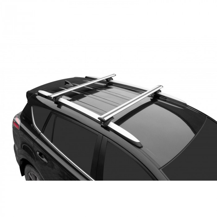 Багажник Lux Элегант 1,3м на класс. рейлинг Ford Kuga 2016-н.в. внедорожник аэро-тревэл (82 мм)