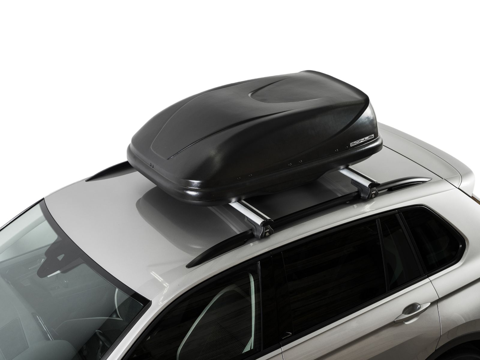 Автобокс на крышу Bonus 320 Чёрный Матовый с односторонним открытием