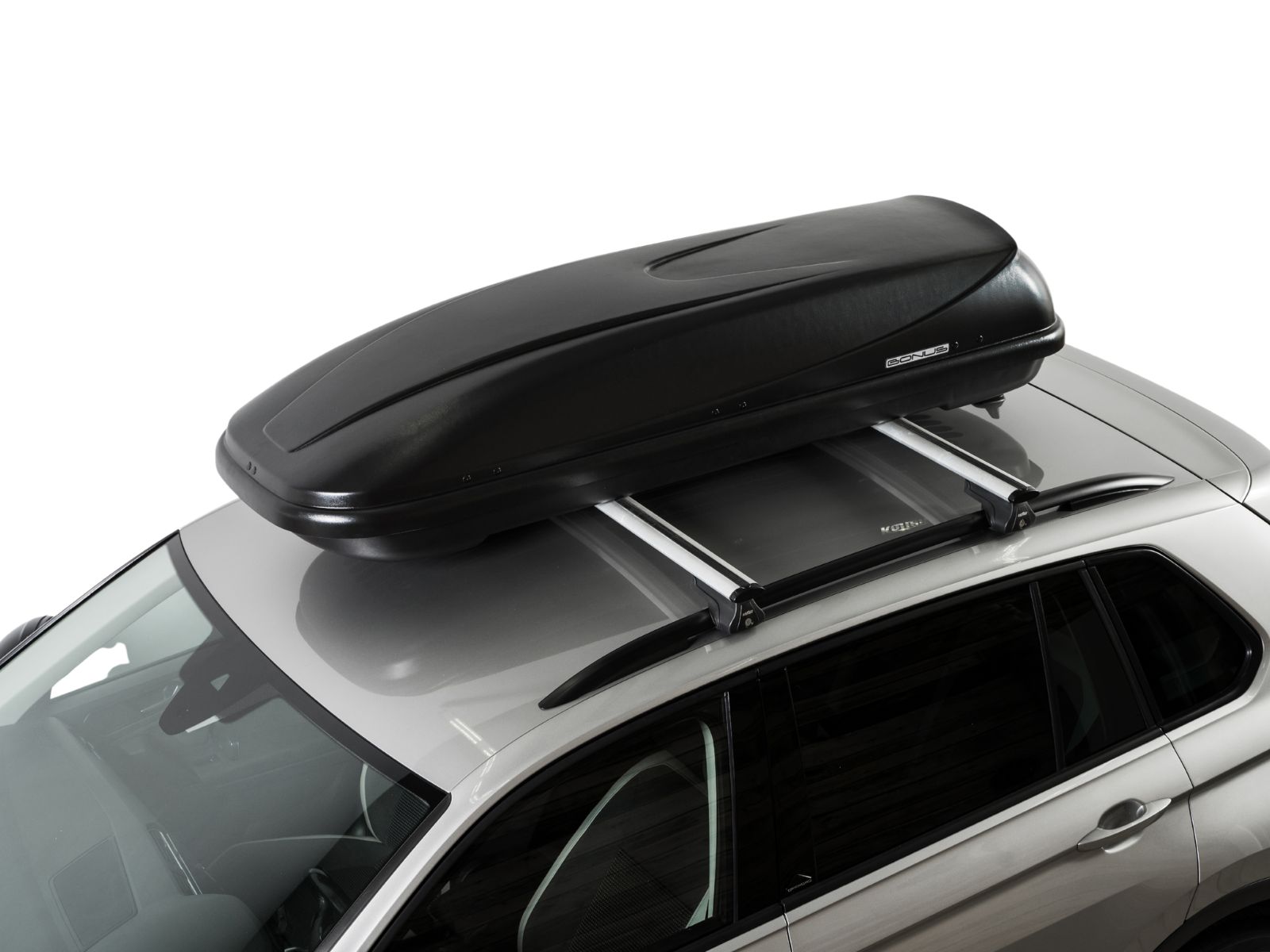 Автобокс на крышу Bonus 330 Чёрный Матовый с односторонним открытием