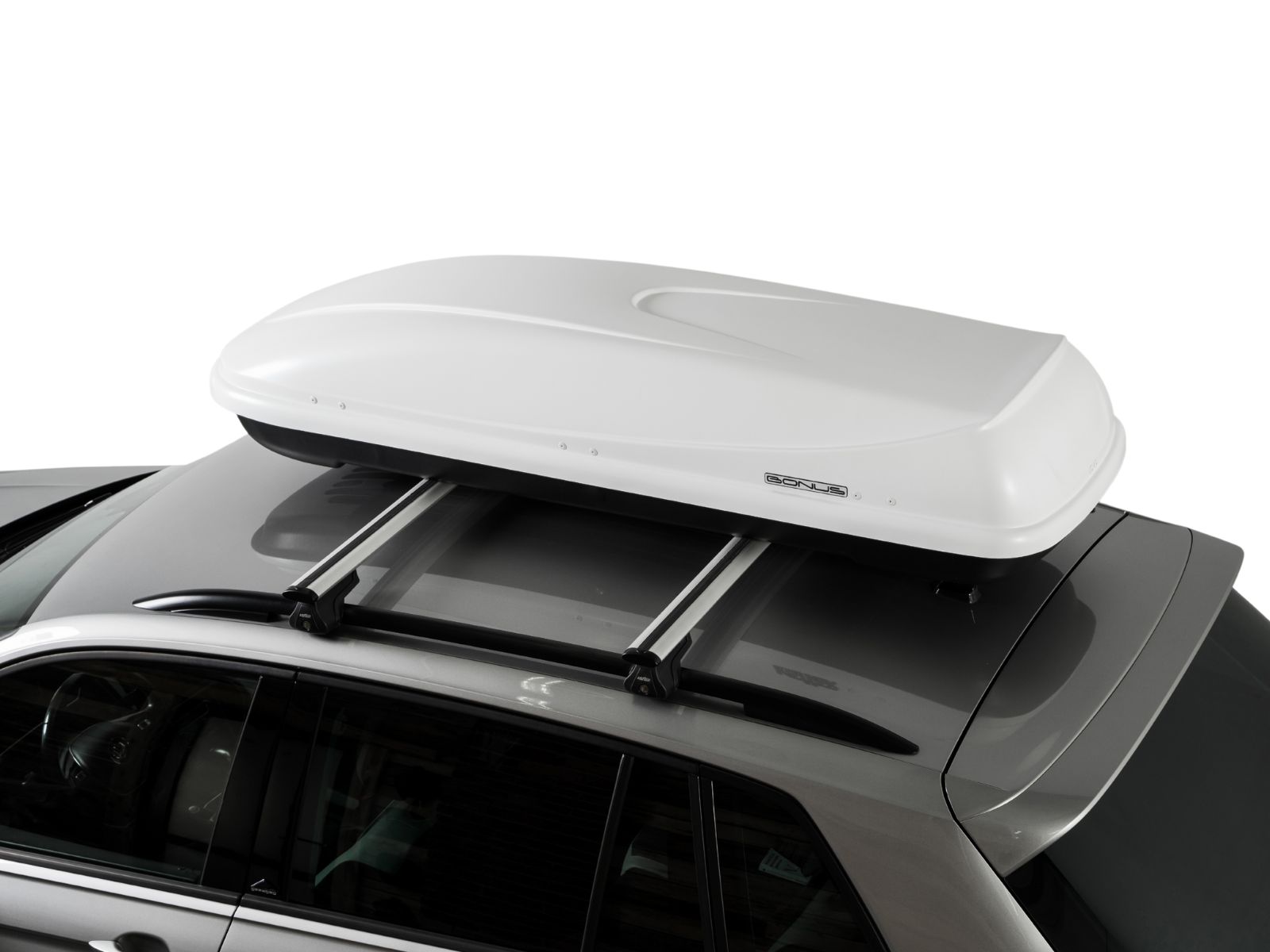 Автобокс на крышу Bonus 330 Белый Матовый с односторонним открытием
