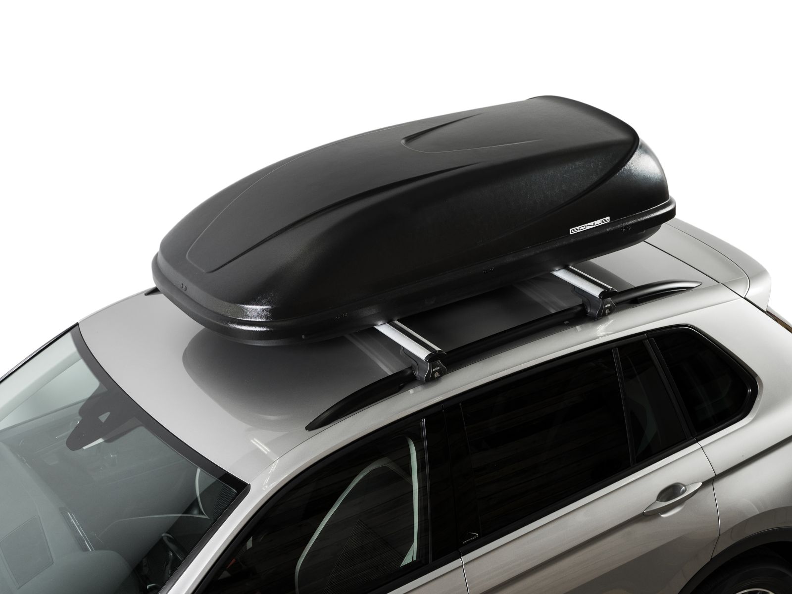 Автобокс на крышу Bonus 425D Чёрный Матовый с двусторонним открытием