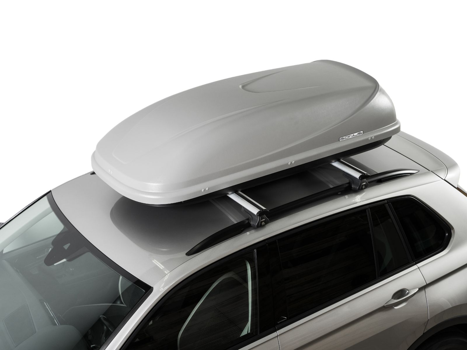 Автобокс на крышу Bonus 425 Серый Матовый с односторонним открытием