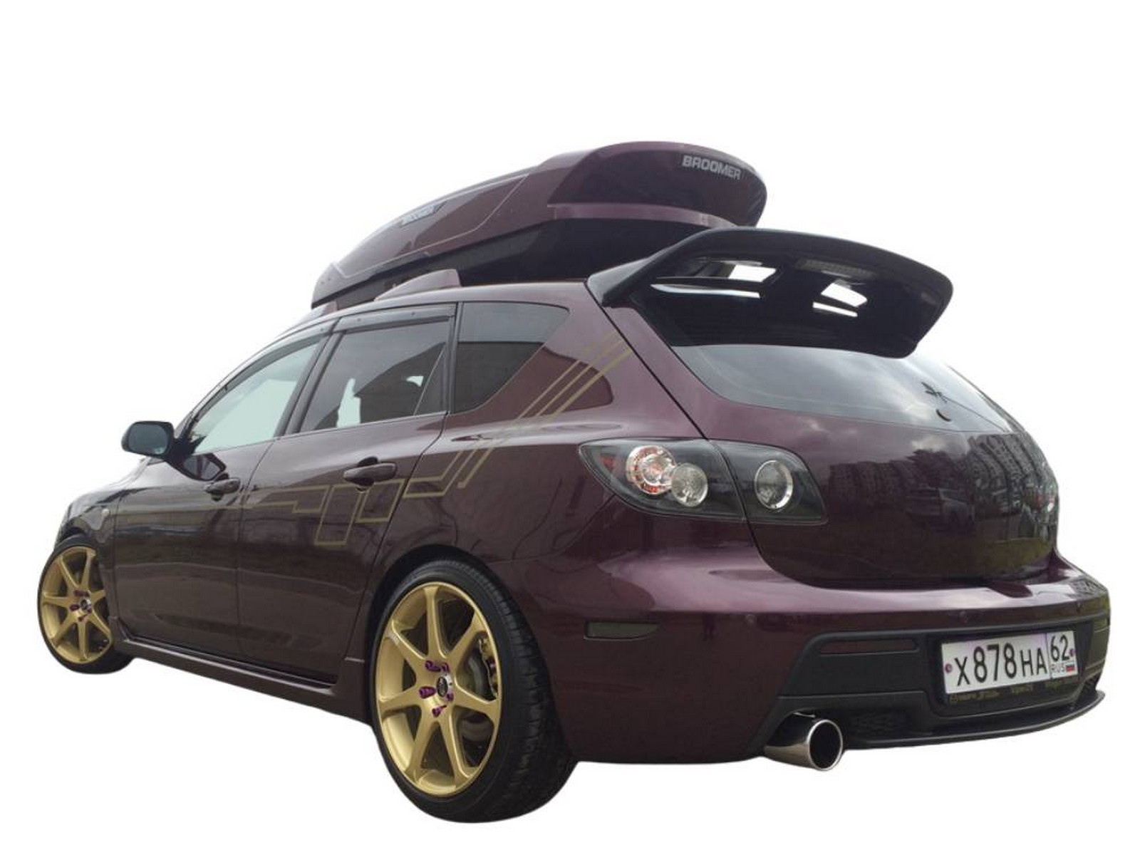 Автобокс Broomer Venture L (Краб) Окрашеный в цвет Глянец c центр. усилителем с двусторонним открытием