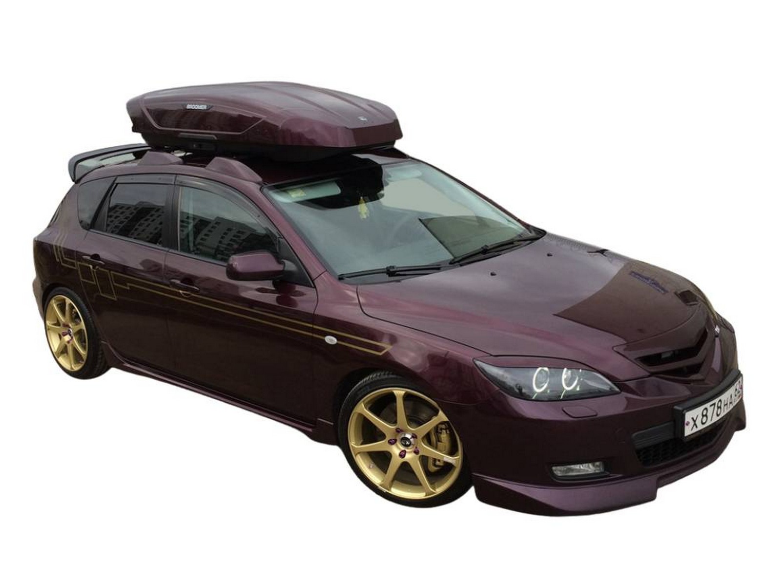 Автобокс Broomer Venture L (Краб) Окрашеный в цвет Глянец c центр. усилителем с двусторонним открытием