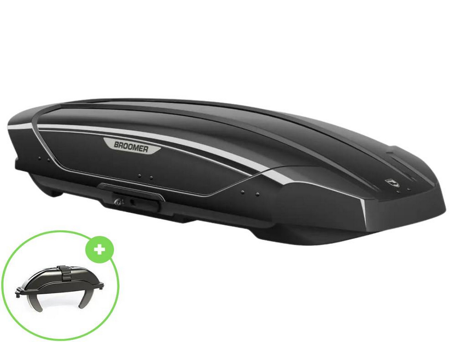 Автобокс Broomer Venture L (Краб) Чёрный Глянец без центр. усилителя с двусторонним открытием