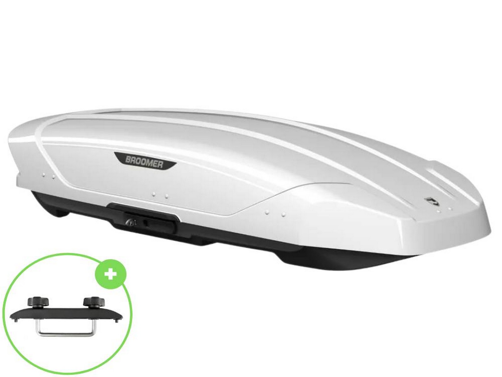 Автобокс Broomer Venture L (П-Скоба) Белый Глянец без центр. усилителя с двусторонним открытием