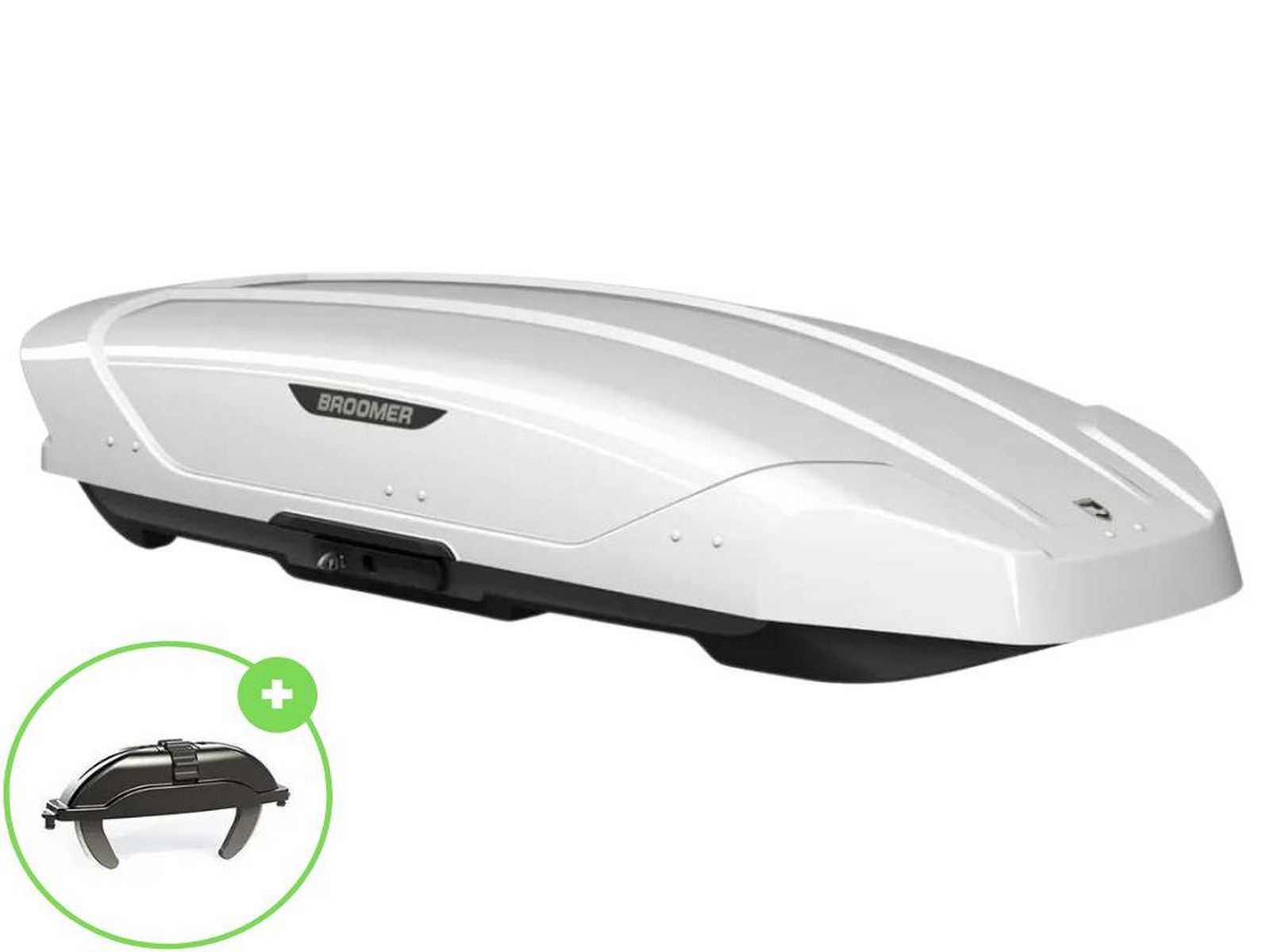 Автобокс Broomer Venture L (Краб) Белый Глянец без центр. усилителя с двусторонним открытием