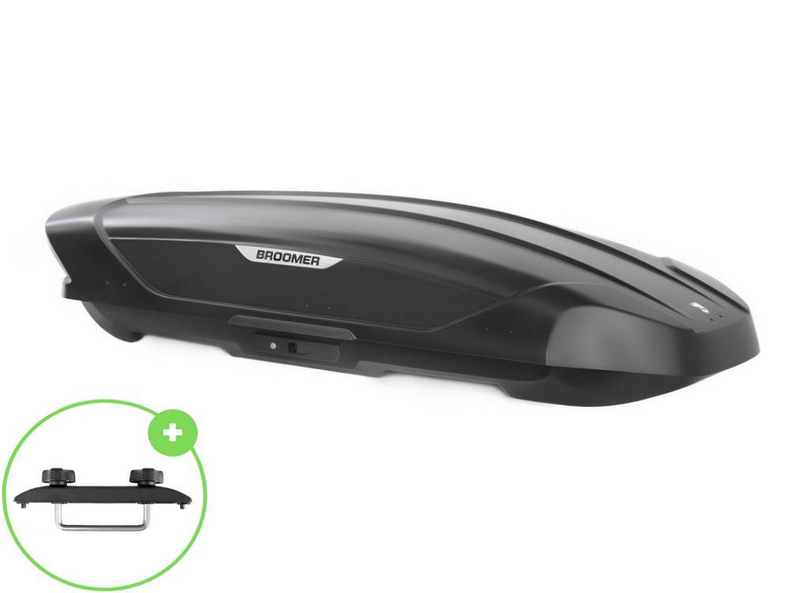 Автобокс Broomer Venture L (П-Скоба) Чёрный Матовый без центр. усилителя с двусторонним открытием