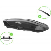 Автобокс Broomer Venture L (П-Скоба) Чёрный Матовый c центр. усилителем с двусторонним открытием