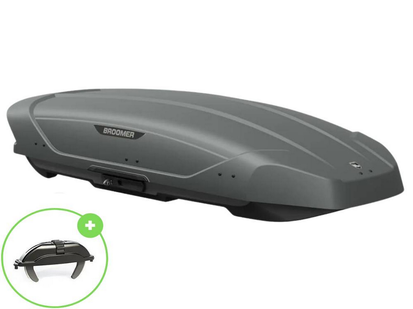 Автобокс Broomer Venture L (Краб) Серый Матовый без центр. усилителя с двусторонним открытием