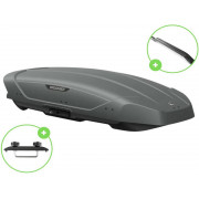 Автобокс Broomer Venture L (П-Скоба) Серый Матовый c центр. усилителем с двусторонним открытием