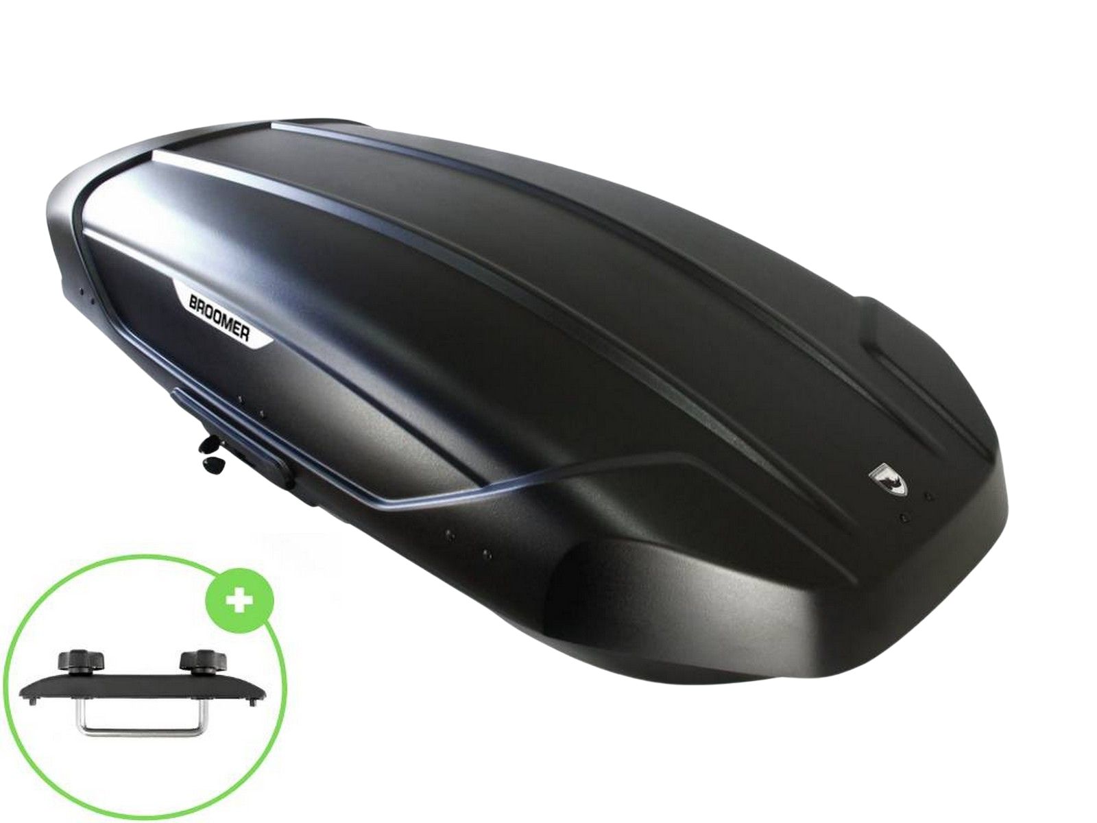 Автобокс Broomer Venture L (Скоба) Raptor Матовый без центр. усилителя с двусторонним открытием