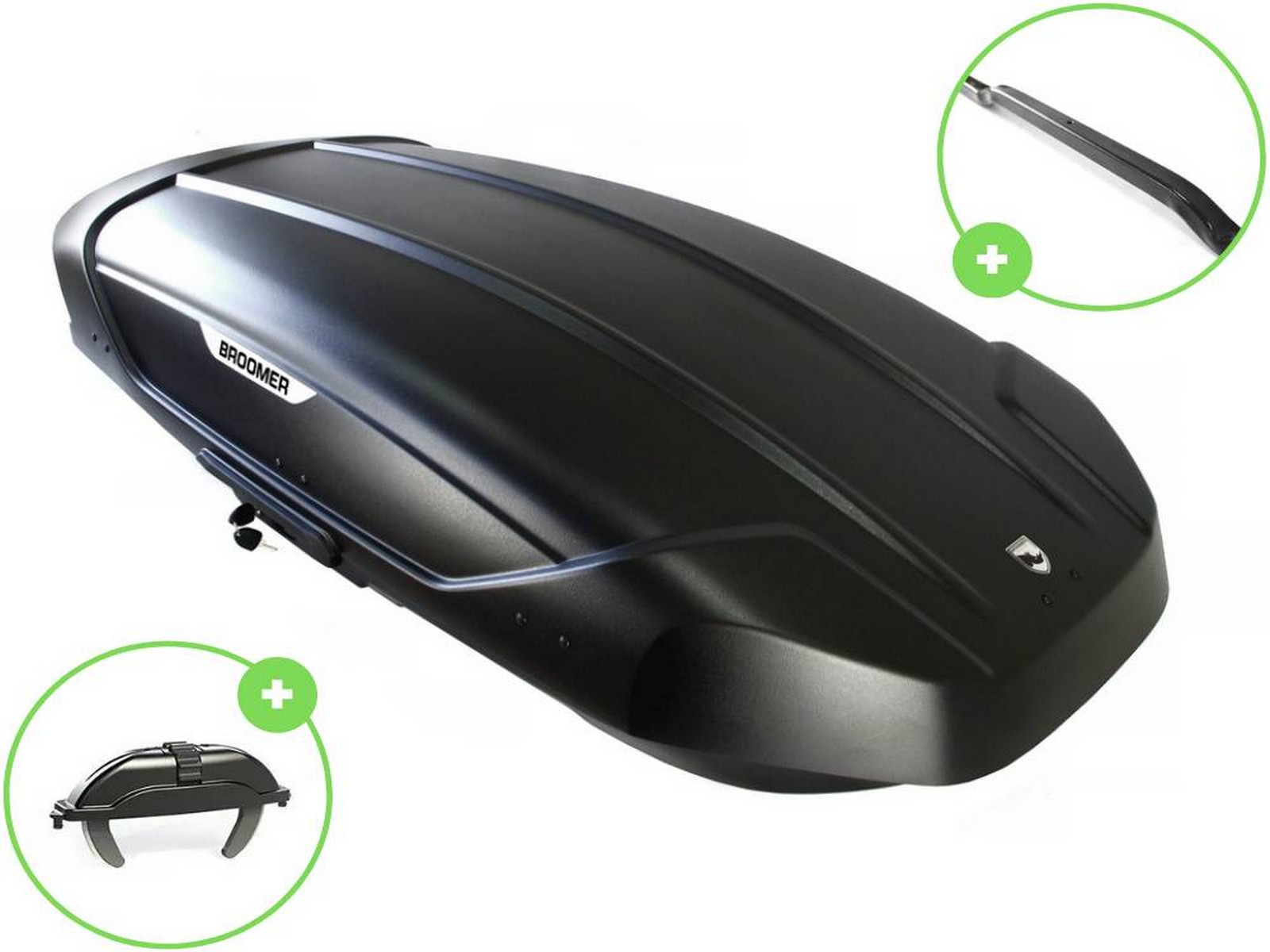 Автобокс Broomer Venture L (Краб) Raptor Матовый c центр. усилителем с двусторонним открытием