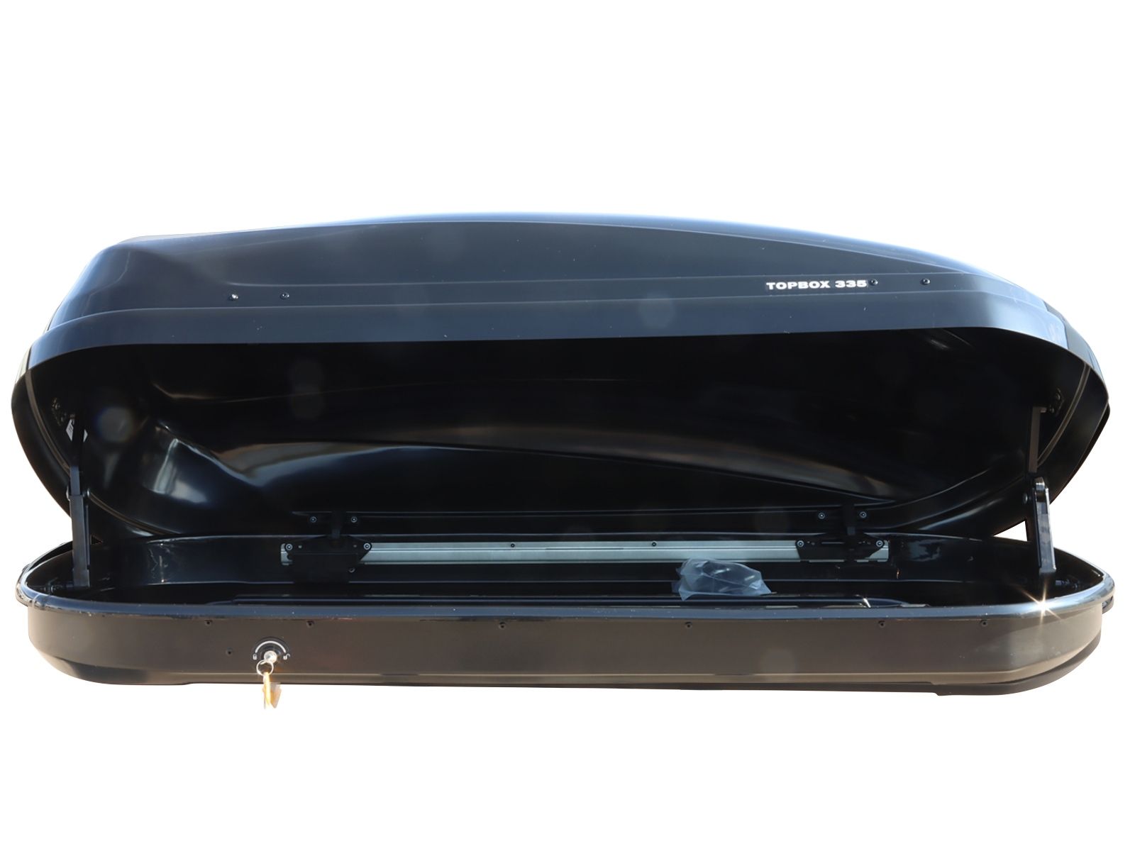 Автобокс Евродеталь TopBox 335 Чёрный Глянец с двусторонним открытием