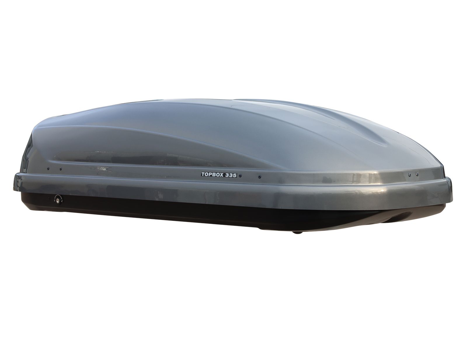 Автобокс Евродеталь TopBox 335 Серый Глянец с двусторонним открытием