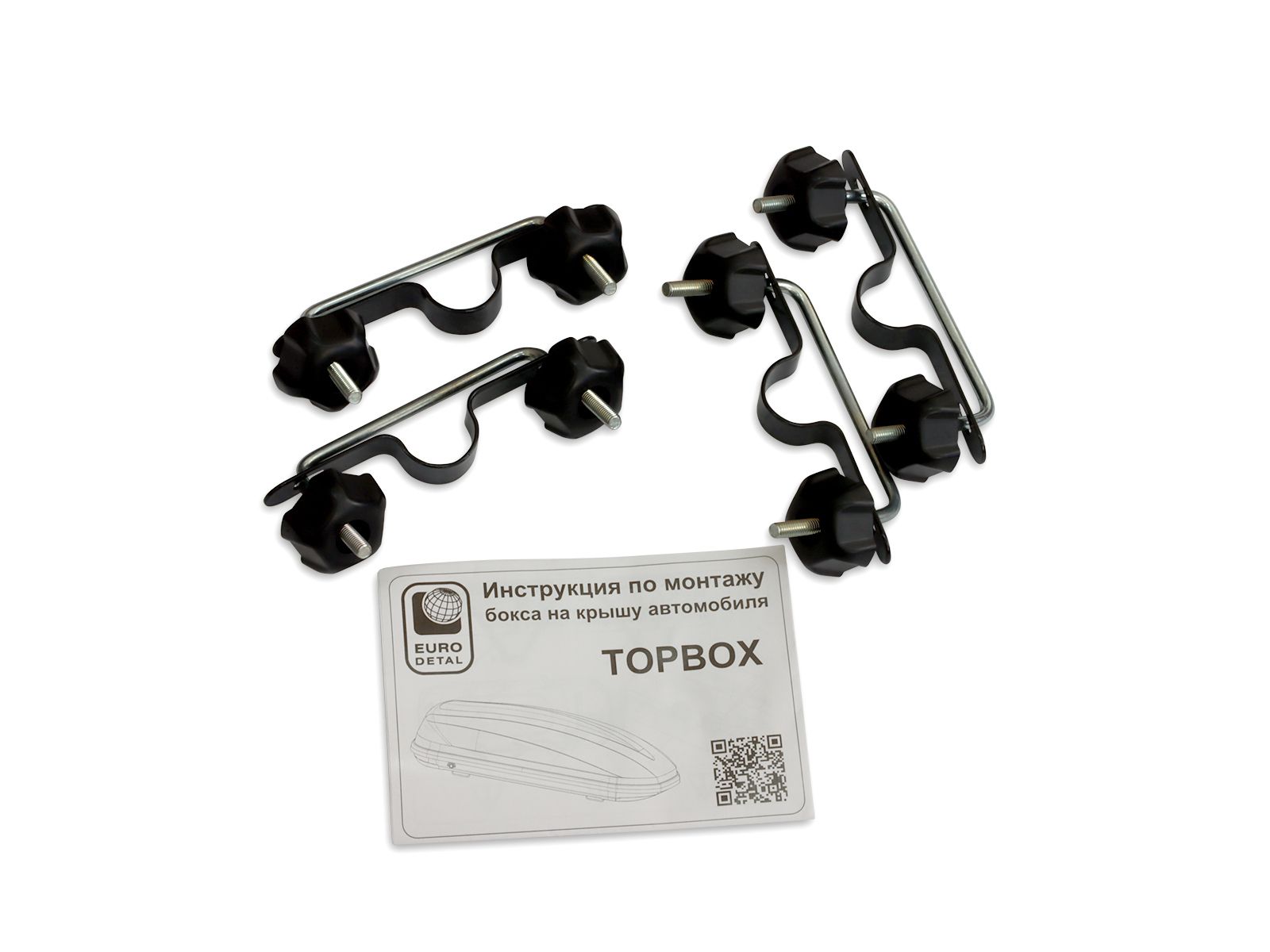 Автобокс Евродеталь TopBox 335 Серый Глянец с двусторонним открытием