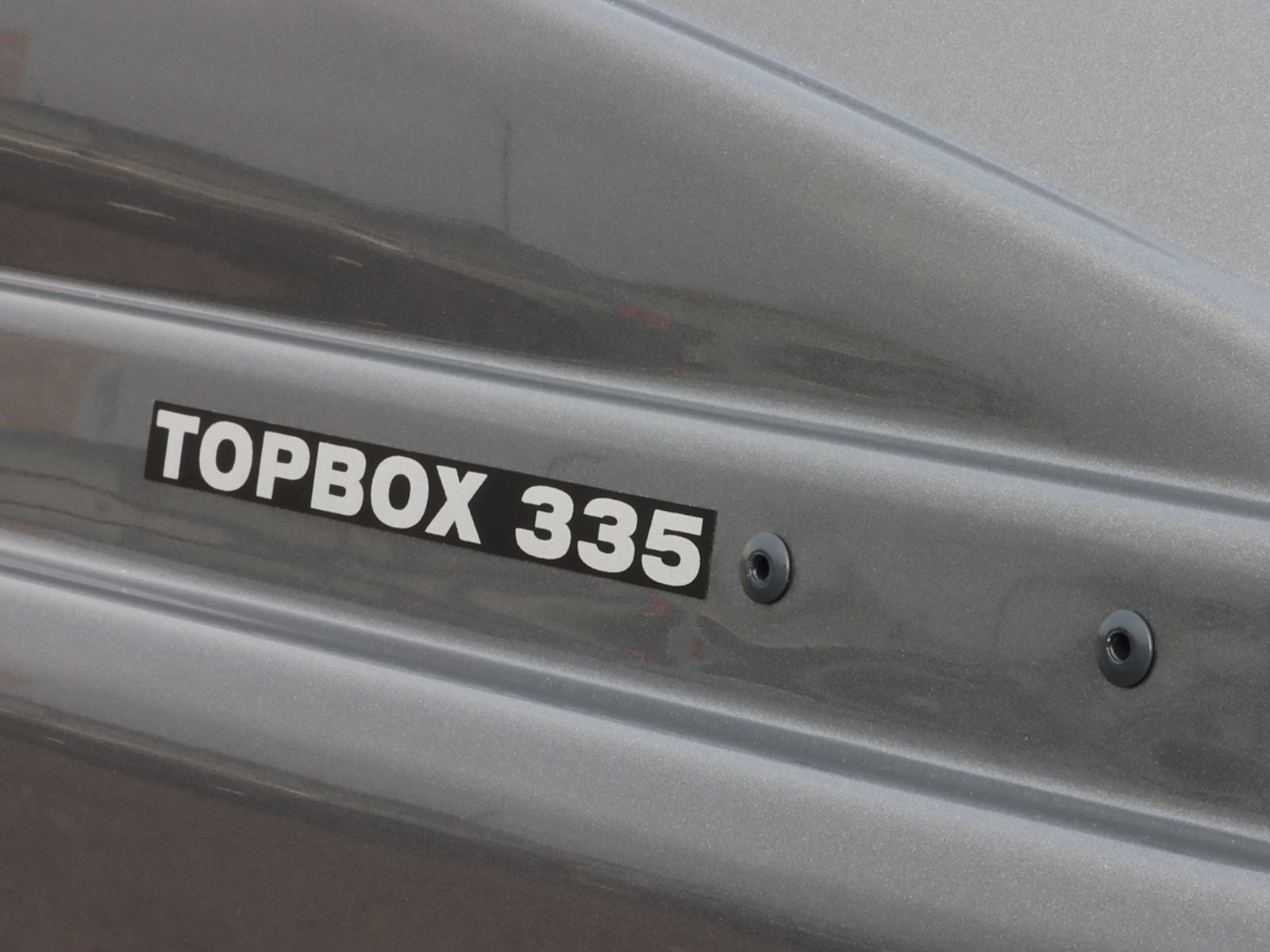 Автобокс Евродеталь TopBox 335 Серый Глянец с двусторонним открытием