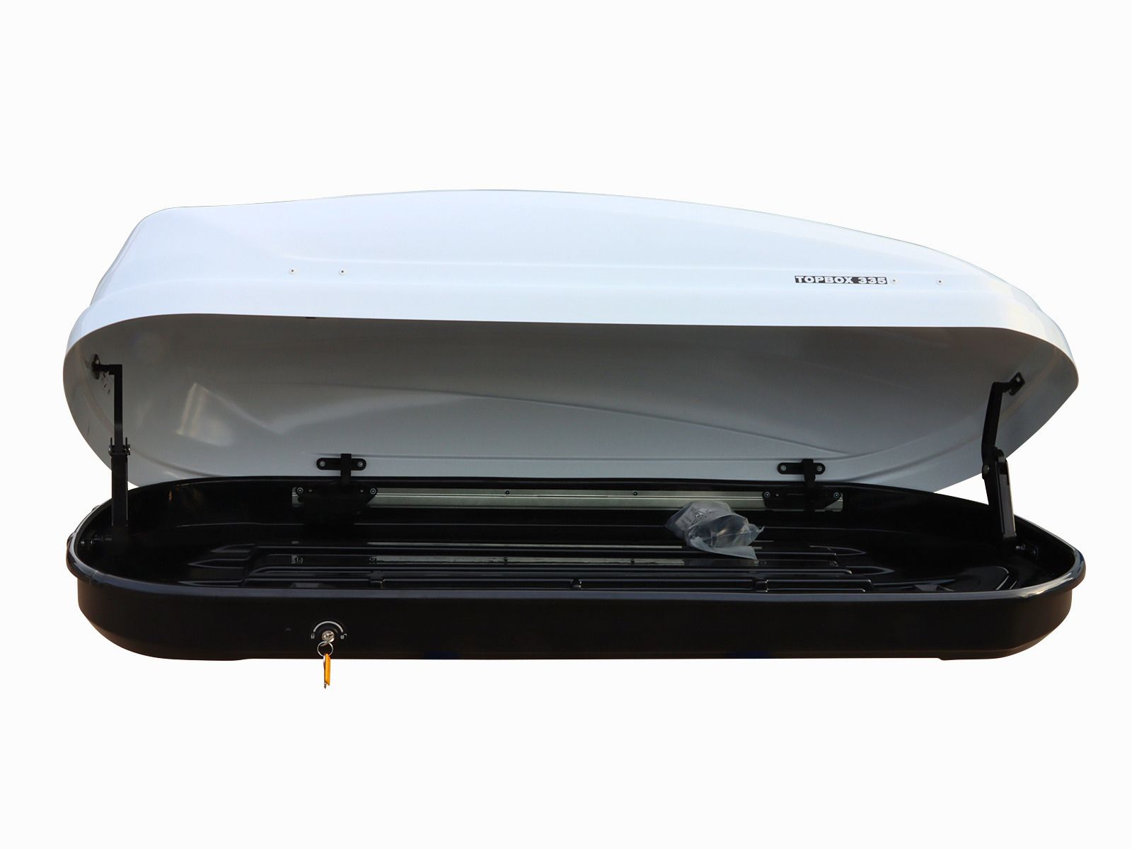 Автобокс Евродеталь TopBox 335 Белый Глянец с двусторонним открытием