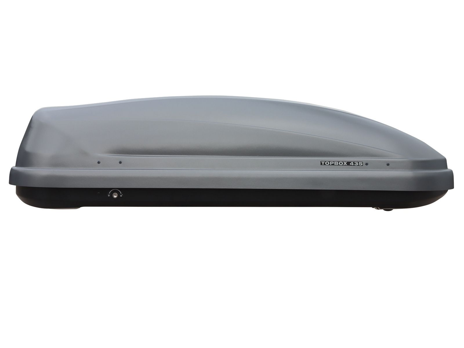 Автобокс Евродеталь TopBox 435 Серый Дастинг с двусторонним открытием