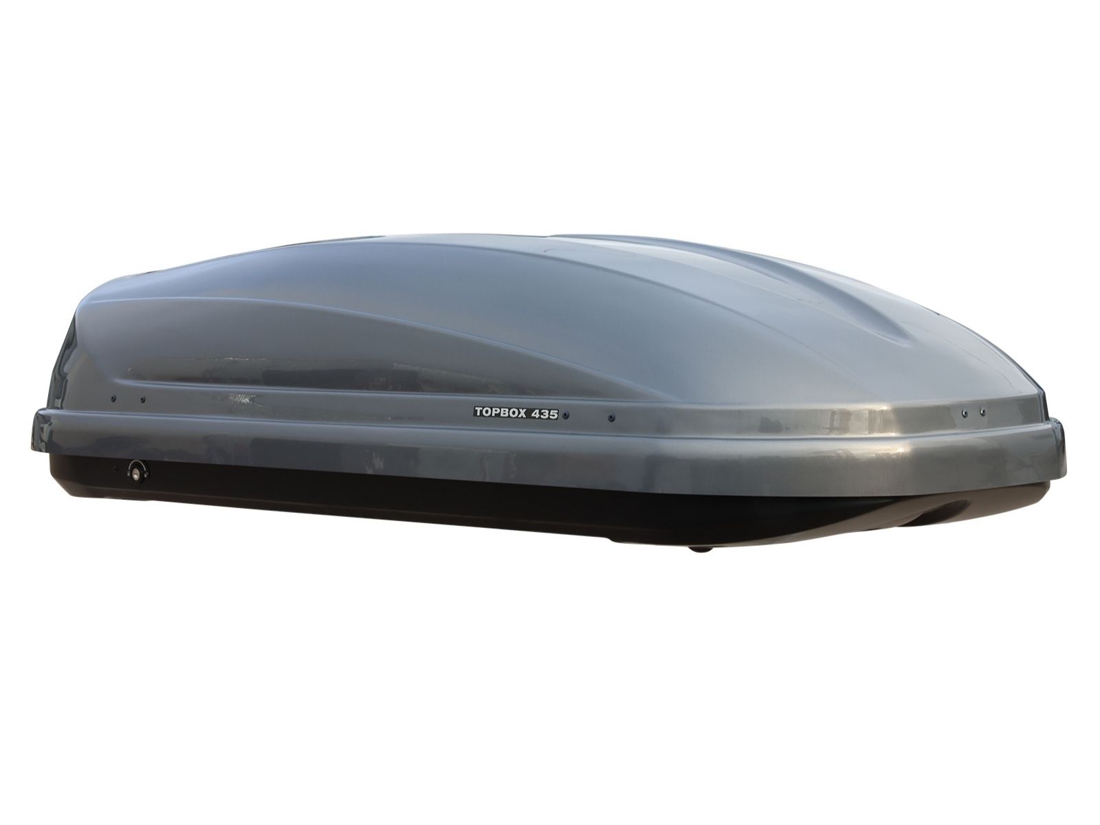 Автобокс Евродеталь TopBox 435 Серый Глянец с двусторонним открытием