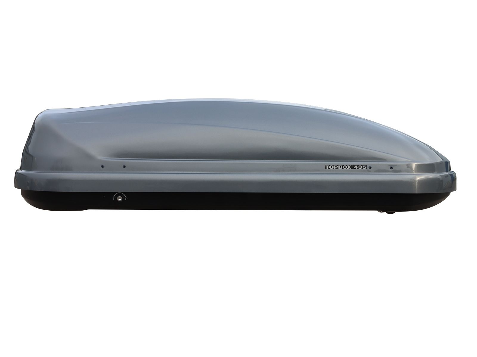 Автобокс Евродеталь TopBox 435 Серый Глянец с двусторонним открытием