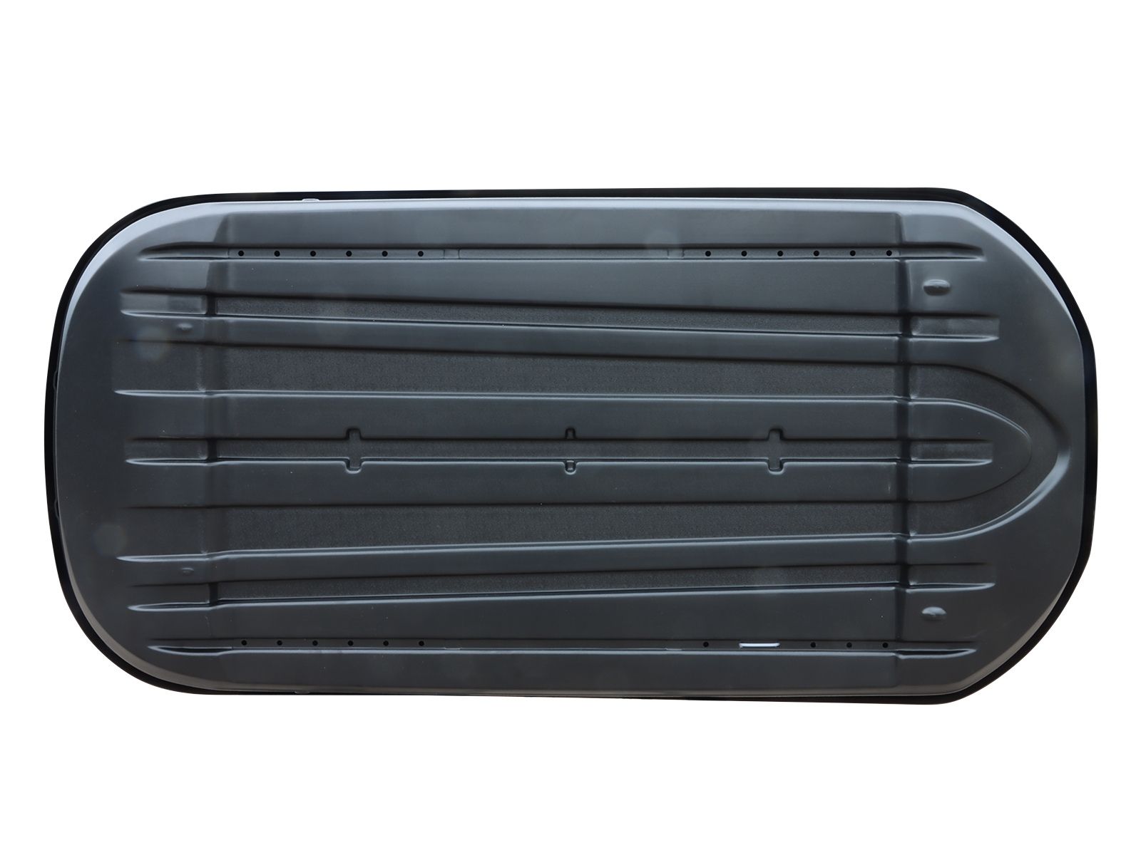 Автобокс Евродеталь TopBox 435 Серый Глянец с двусторонним открытием