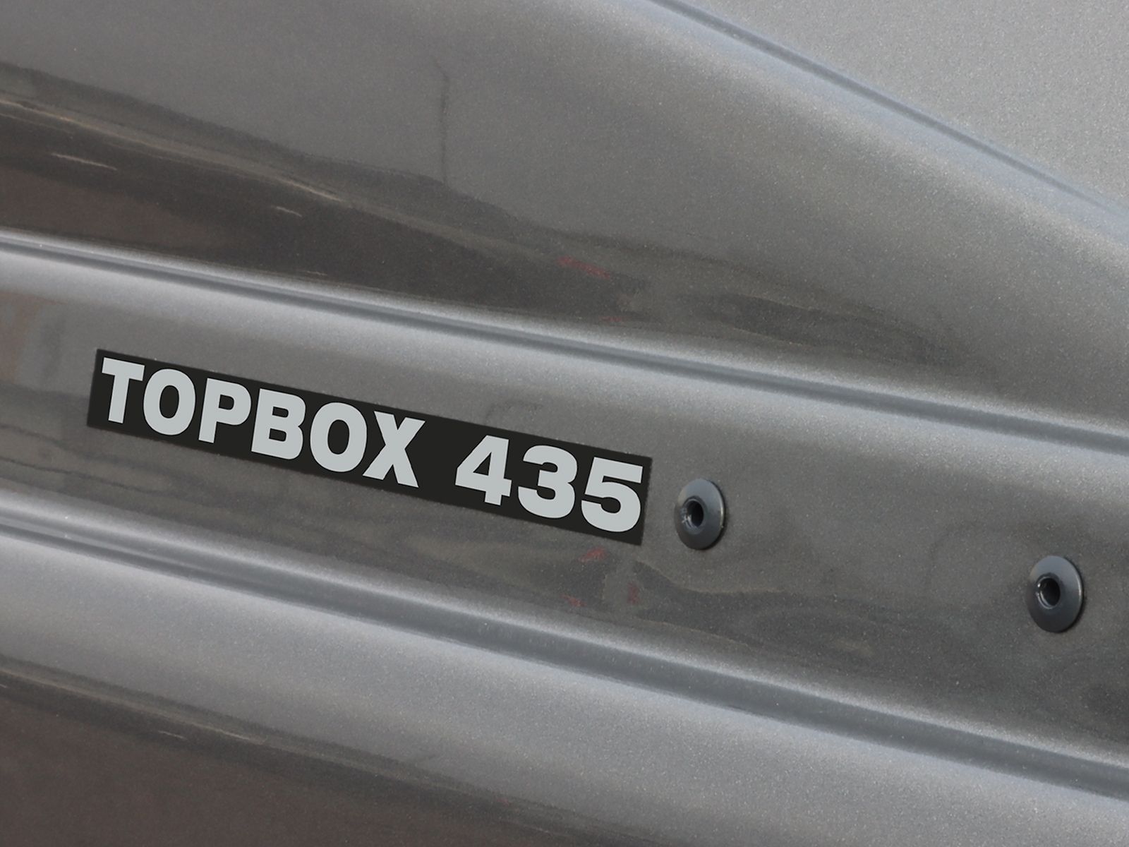 Автобокс Евродеталь TopBox 435 Серый Глянец с двусторонним открытием