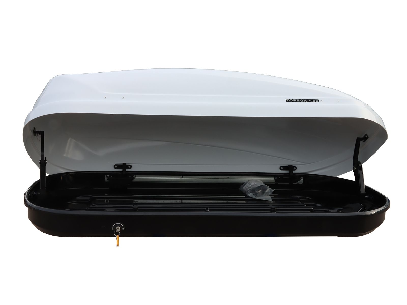 Автобокс Евродеталь TopBox 435 Белый Глянец с двусторонним открытием