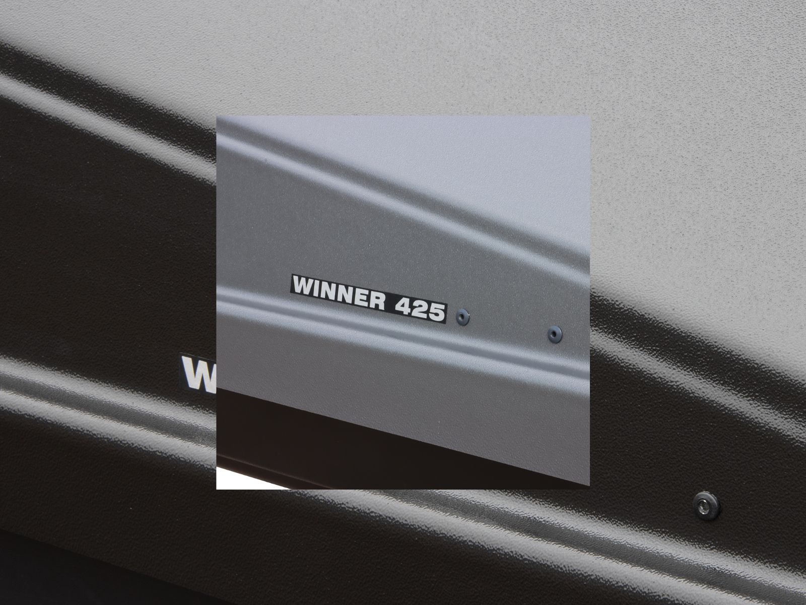 Автобокс Евродеталь Winner 425 Серый Дастинг с двусторонним открытием