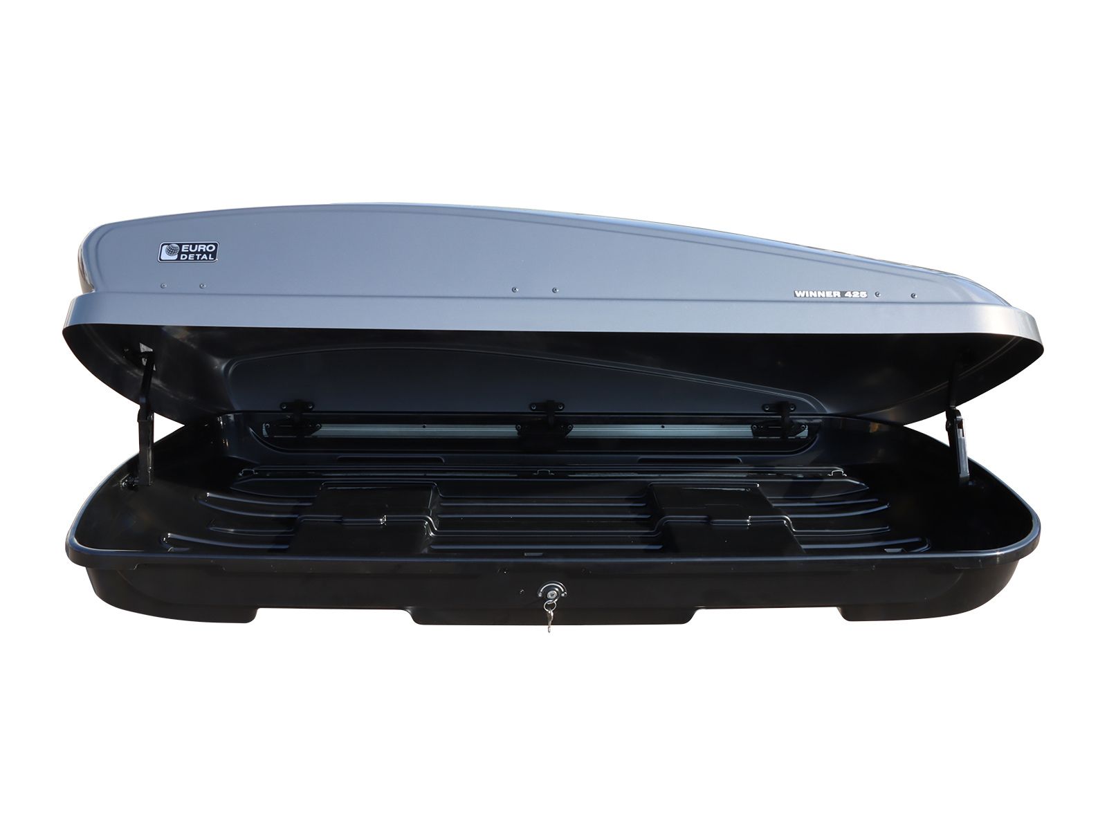 Автобокс Евродеталь Winner 425 Серый Глянец с двусторонним открытием