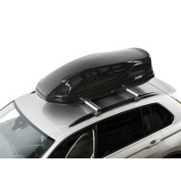 Автобокс на крышу Koffer 430 Чёрный Глянец с двусторонним открытием