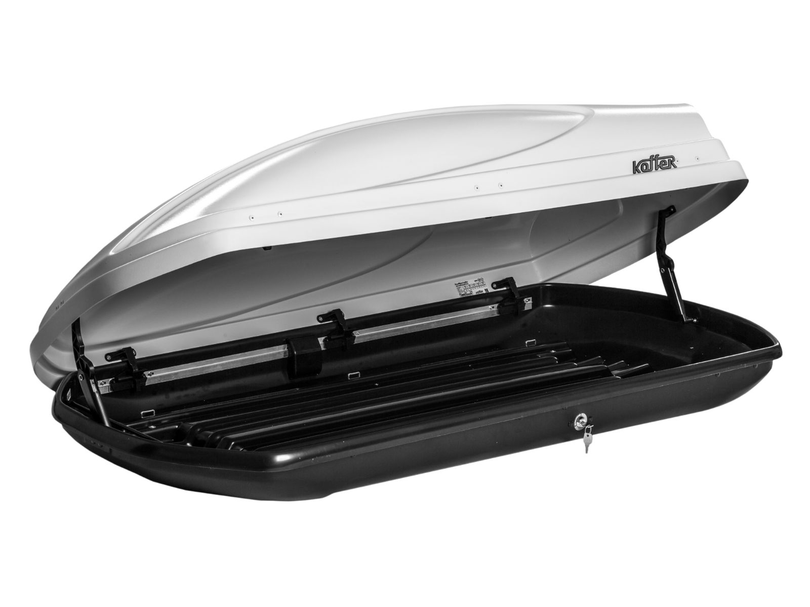 Автобокс на крышу Koffer 430 Белый Матовый с двусторонним открытием