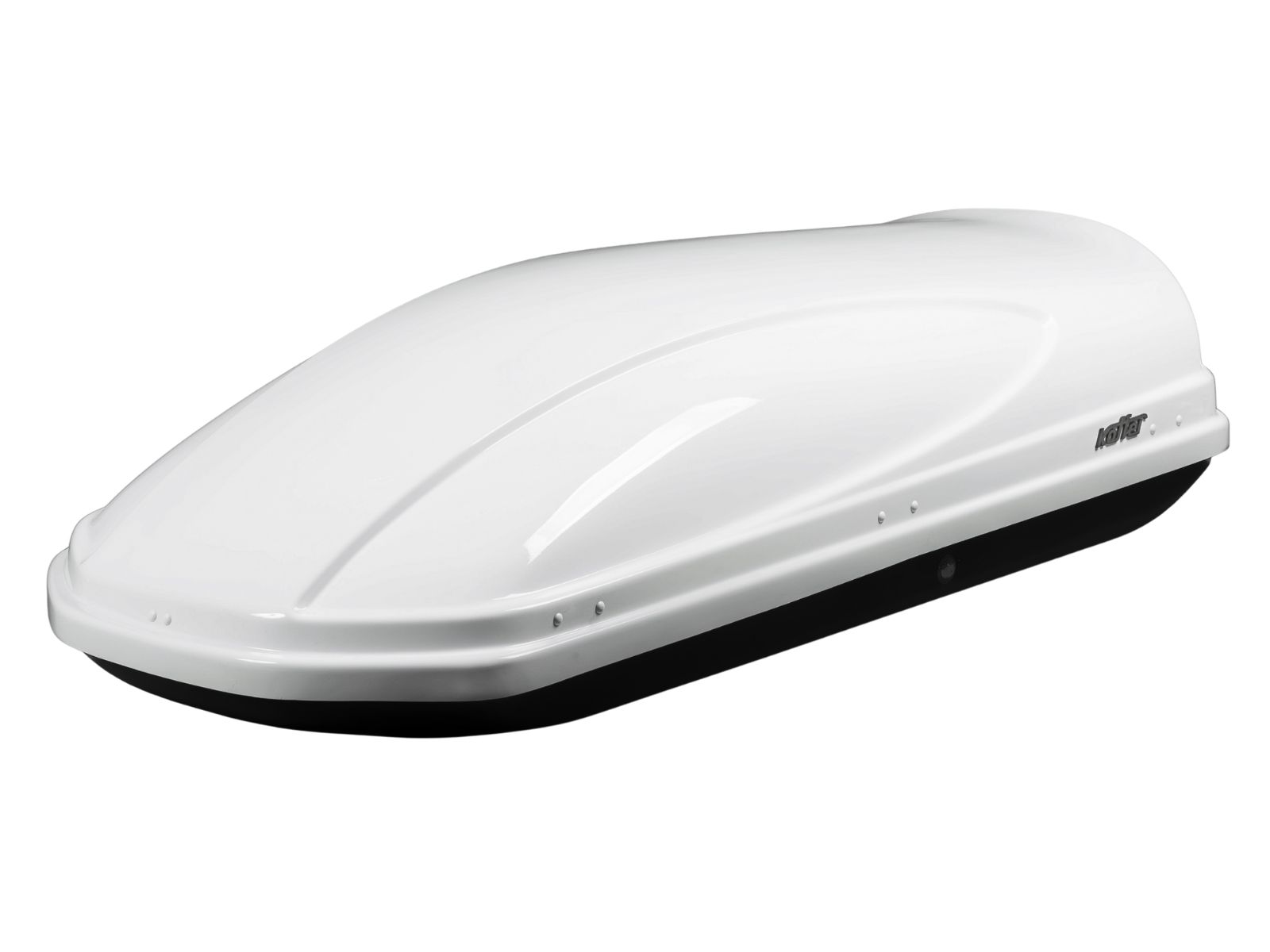 Автобокс на крышу Koffer 430 Белый Глянец с двусторонним открытием