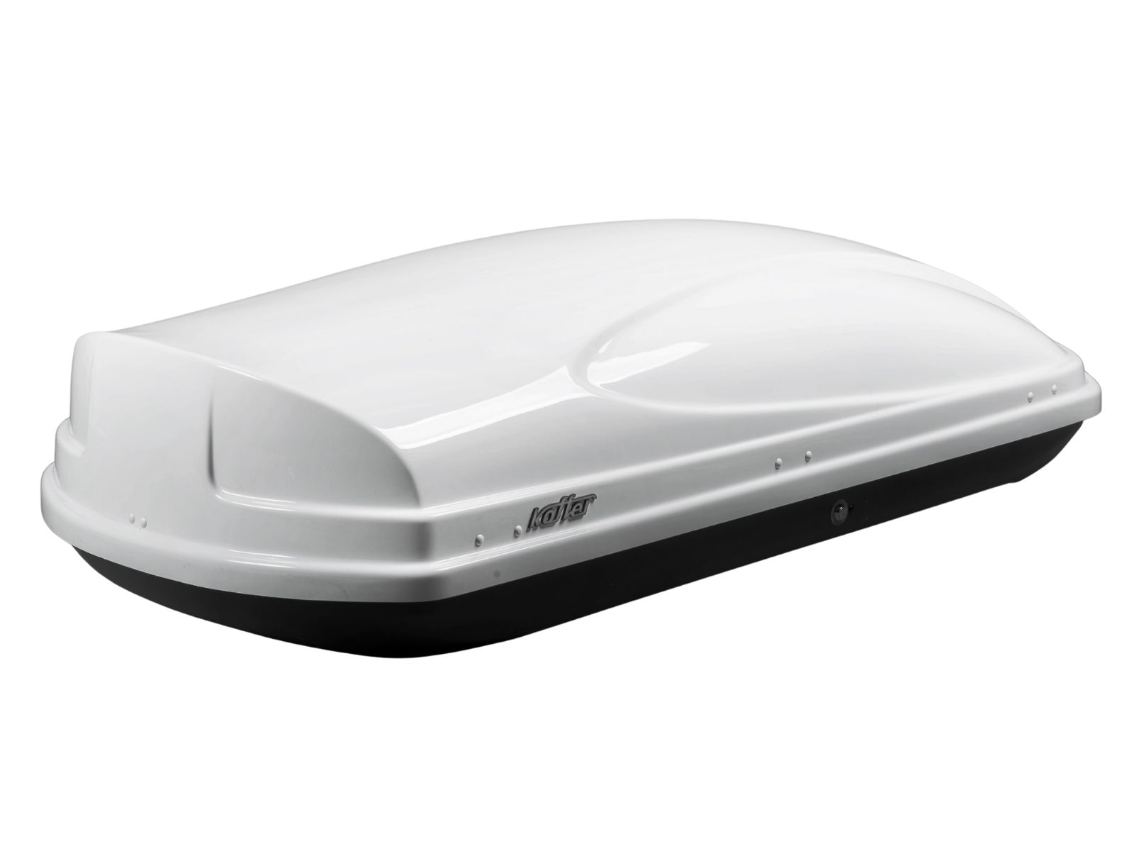 Автобокс на крышу Koffer 430 Белый Глянец с двусторонним открытием
