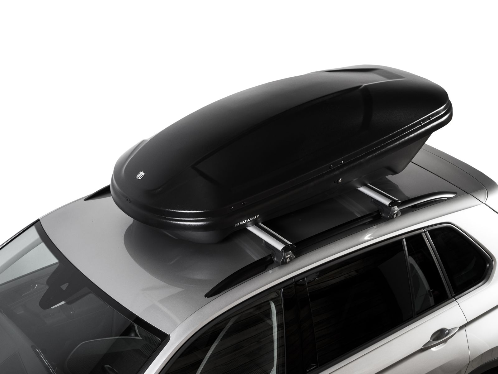 Автобокс на крышу Koffer 430S Чёрный Матовый с двусторонним открытием