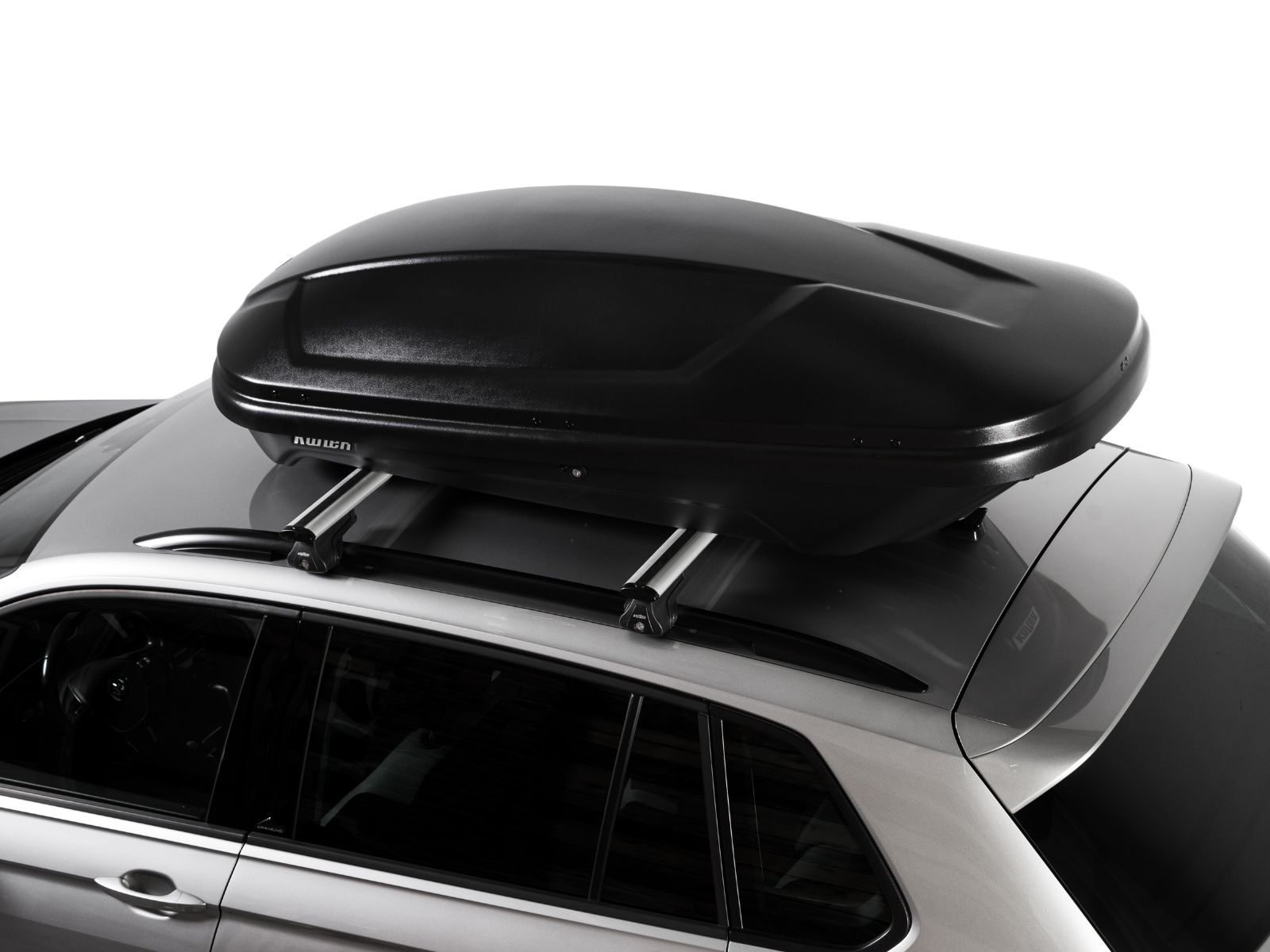 Автобокс на крышу Koffer 430S Чёрный Матовый с двусторонним открытием