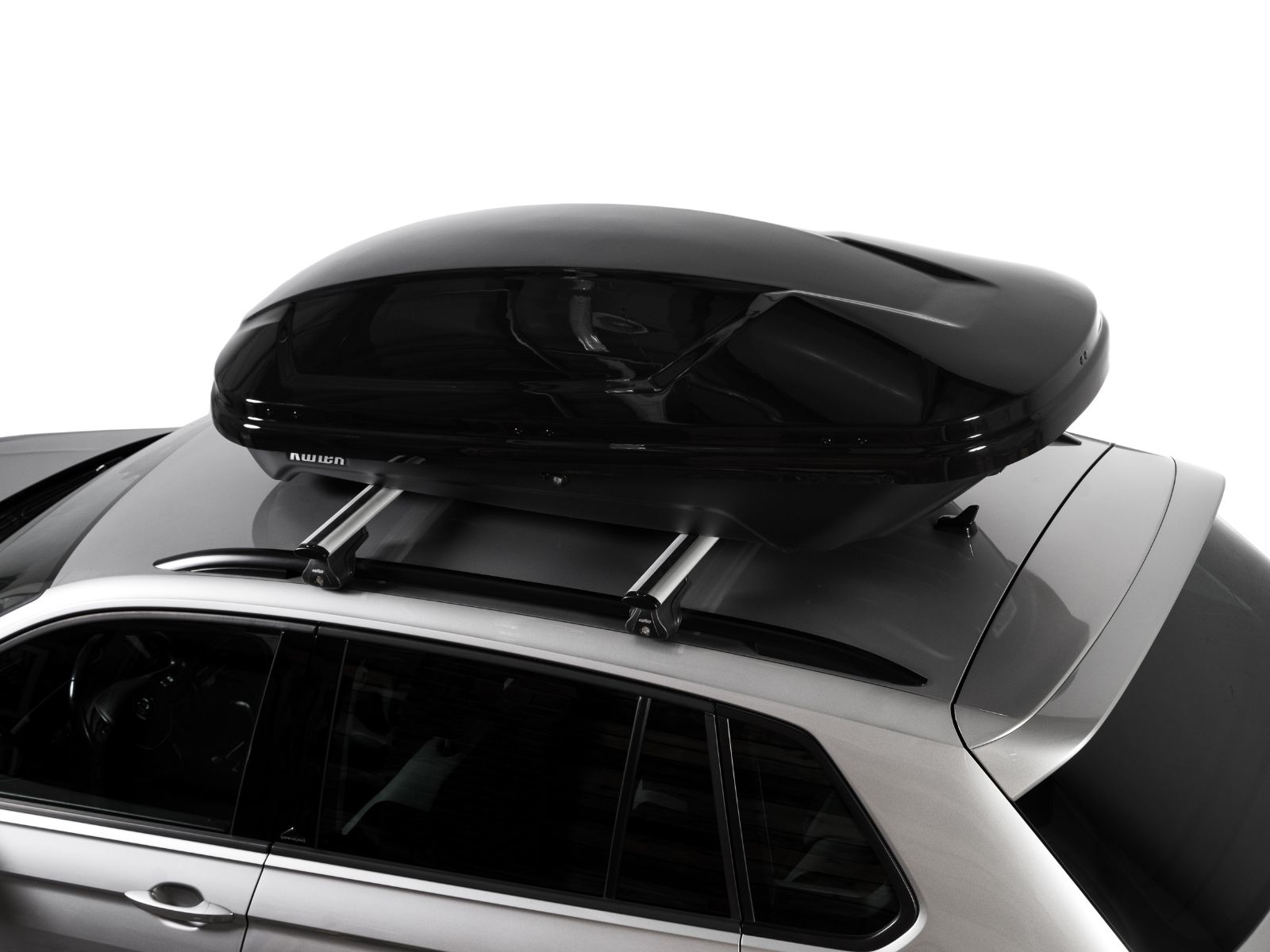 Автобокс на крышу Koffer 430S Чёрный Глянец с двусторонним открытием